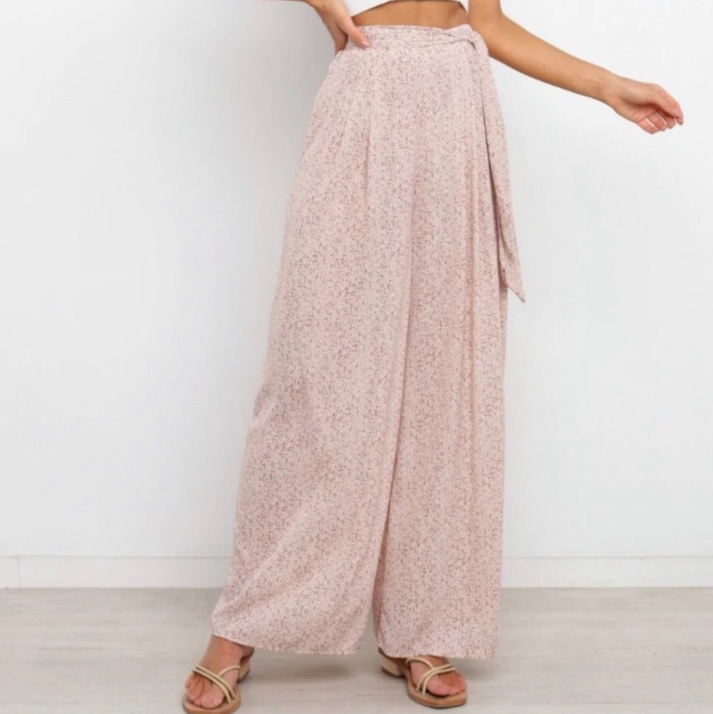 Floral Wide Leg Pants